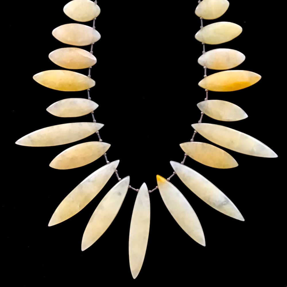 Tear Drop Stone Tapered Necklace